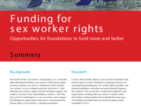 Funding for Sex Worker Rights: Opportunities for Foundations to Fund More and Better (Summary)