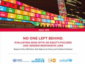 No One Left Behind. Evaluating SDGs with an Equity-Focused and Gender-Responsive Lens